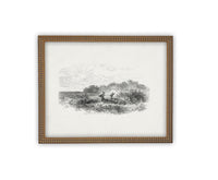READY to SHIP 11X14 Vintage Framed Canvas Art #LAN-226