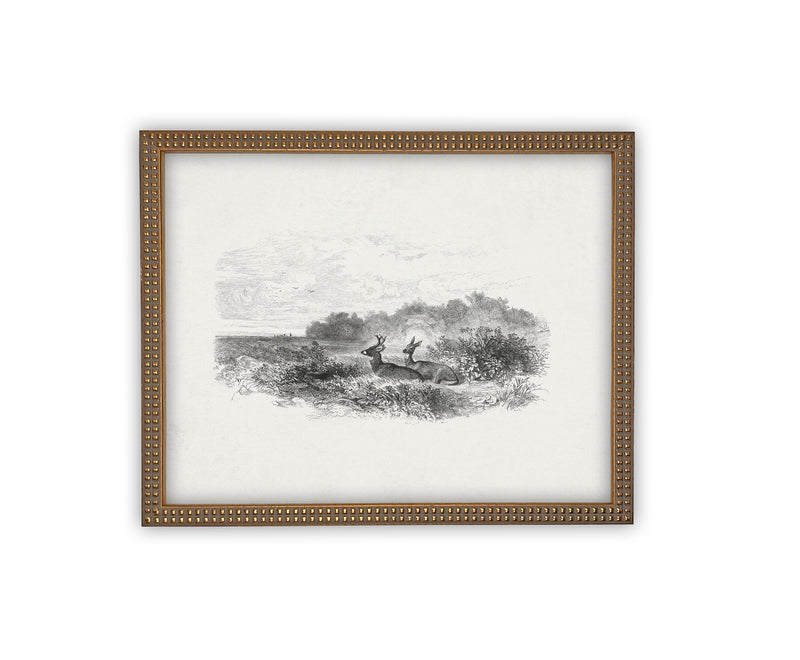 READY to SHIP 11X14 Vintage Framed Canvas Art #LAN-226