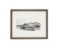READY to SHIP 11X14 Vintage Framed Canvas Art #LAN-226