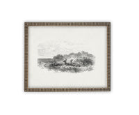 READY to SHIP 11X14 Vintage Framed Canvas Art #LAN-226