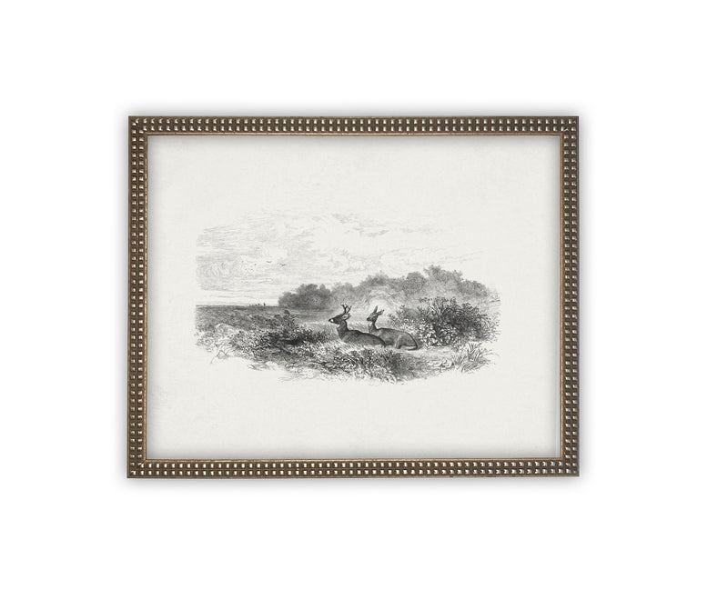 READY to SHIP 11X14 Vintage Framed Canvas Art #LAN-226