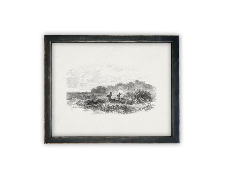READY to SHIP 11X14 Vintage Framed Canvas Art #LAN-226