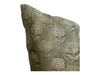 Designer Bandon Floral Linen Pillow Cover in Sage Green