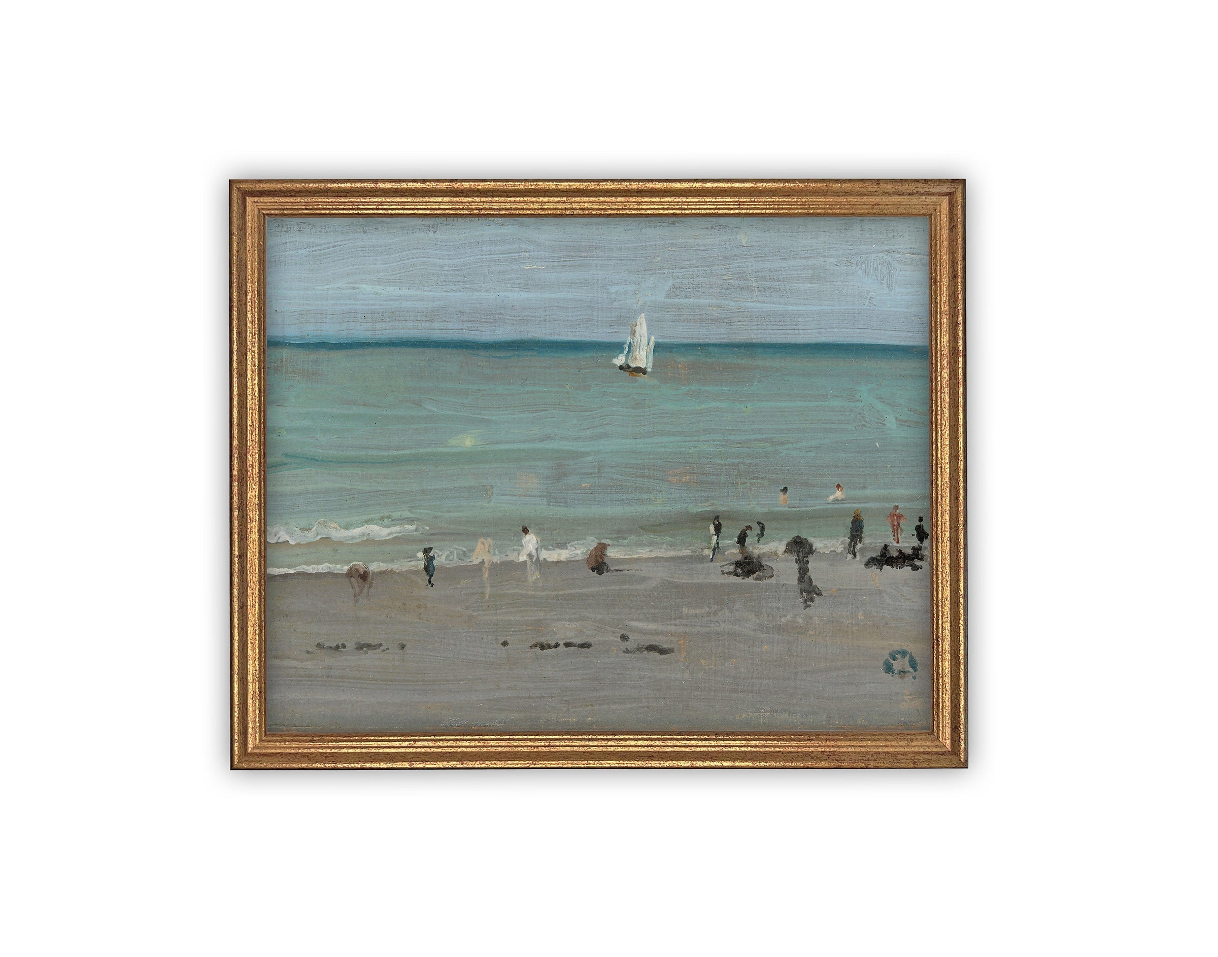READY to SHIP 11x14 Framed Beach Canvas Art: Coastal Print Reproduction