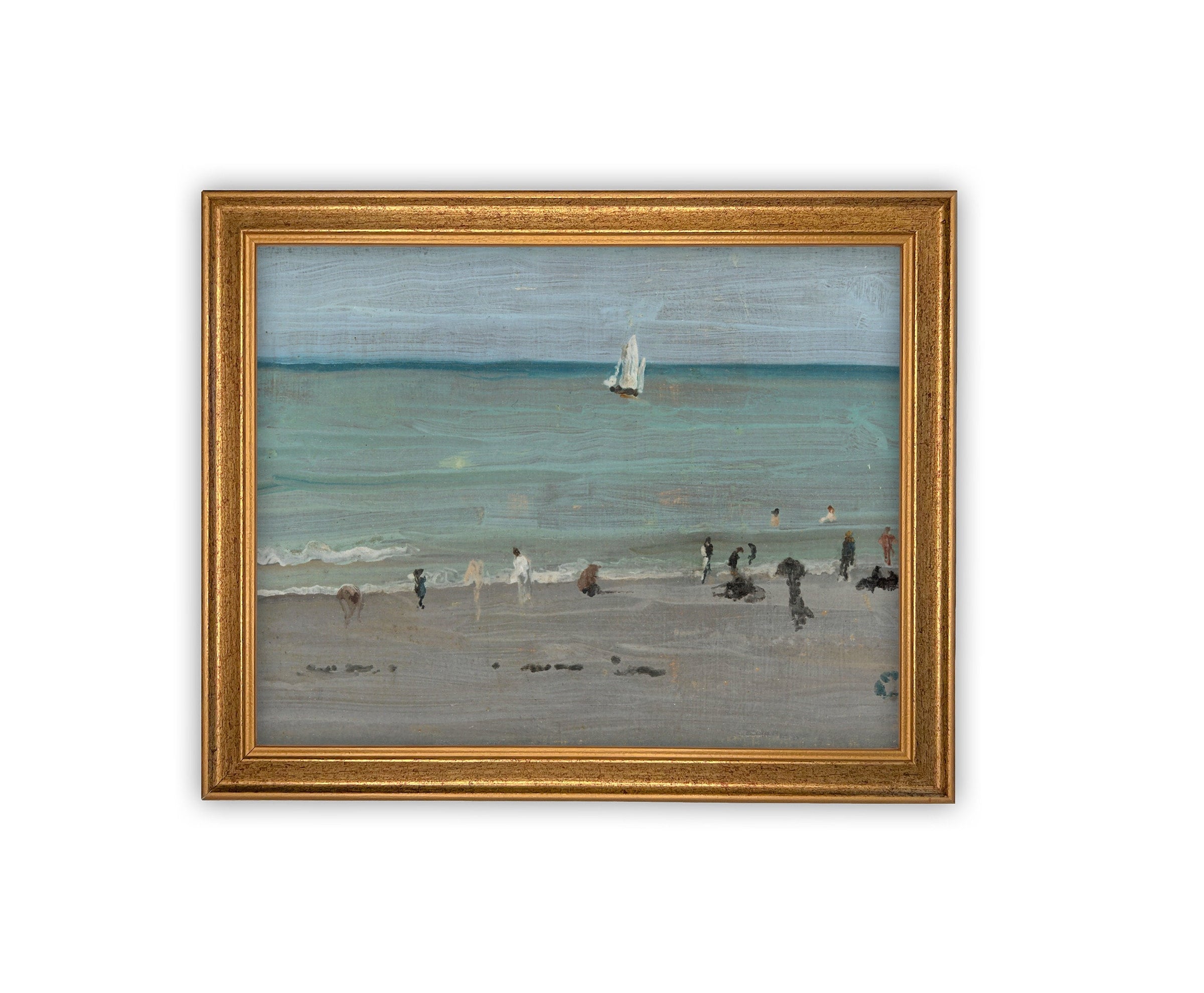 READY to SHIP 11x14 Framed Beach Canvas Art: Coastal Print Reproduction