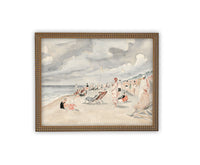 READY to SHIP 30x40 Framed Beach Print: Coastal Canvas Art Reproduction