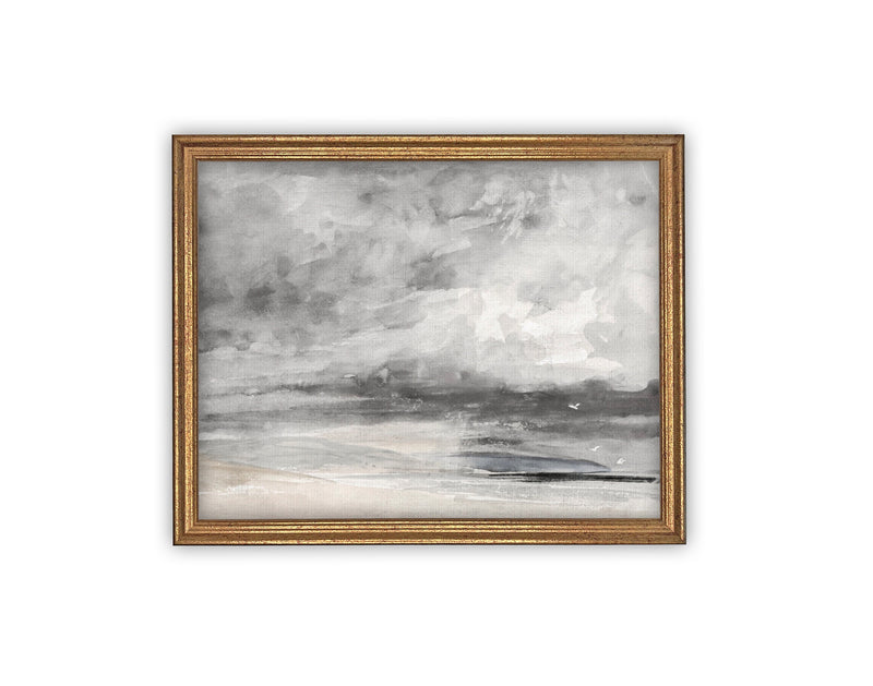 READY to SHIP 11x14 Vintage Framed Canvas Art // Framed Vintage Seascape Print // Moody Farmhouse Print //#COAS-126