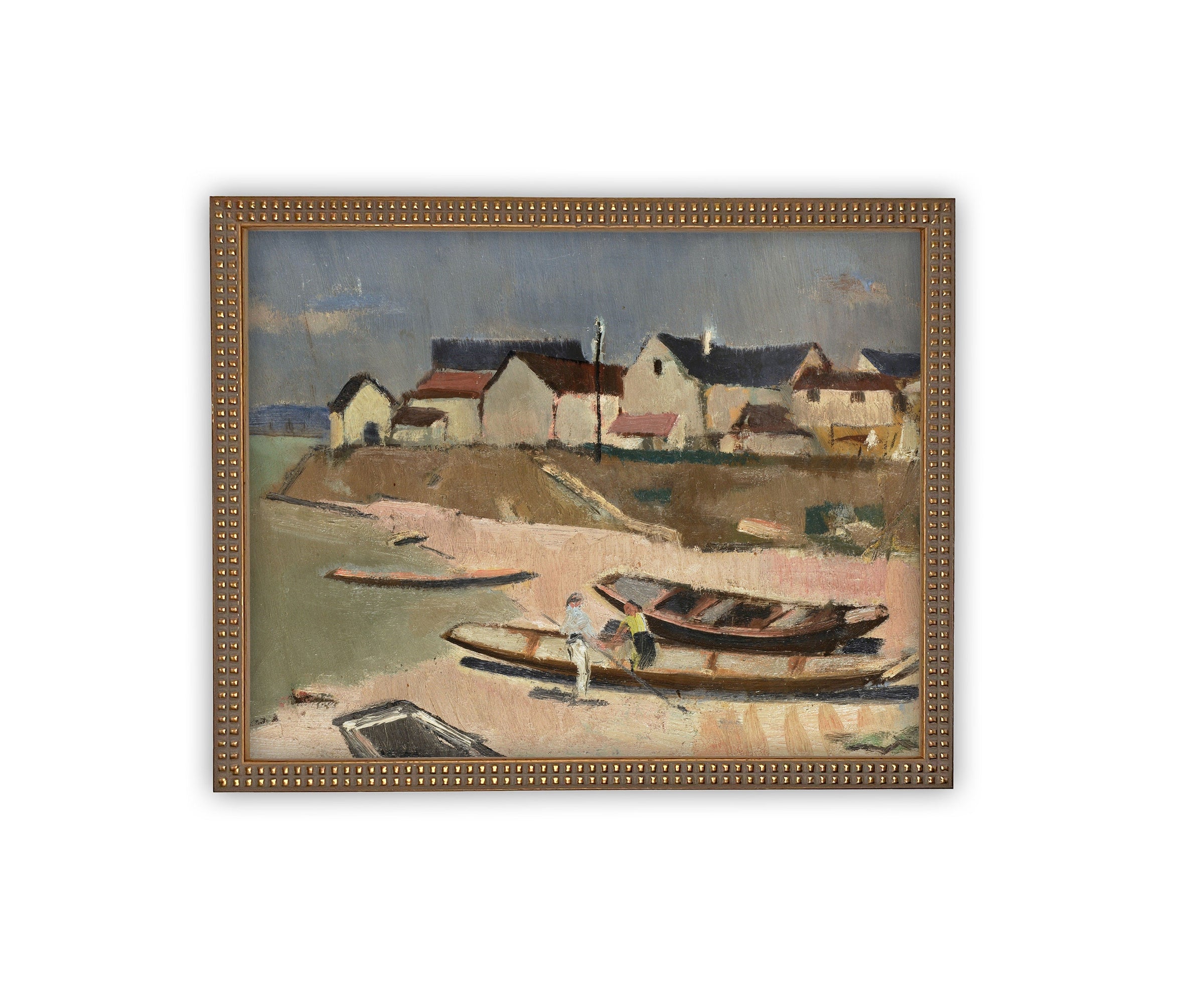READY TO SHIP 11X14 Boating Art: Framed Canvas Beach House Print