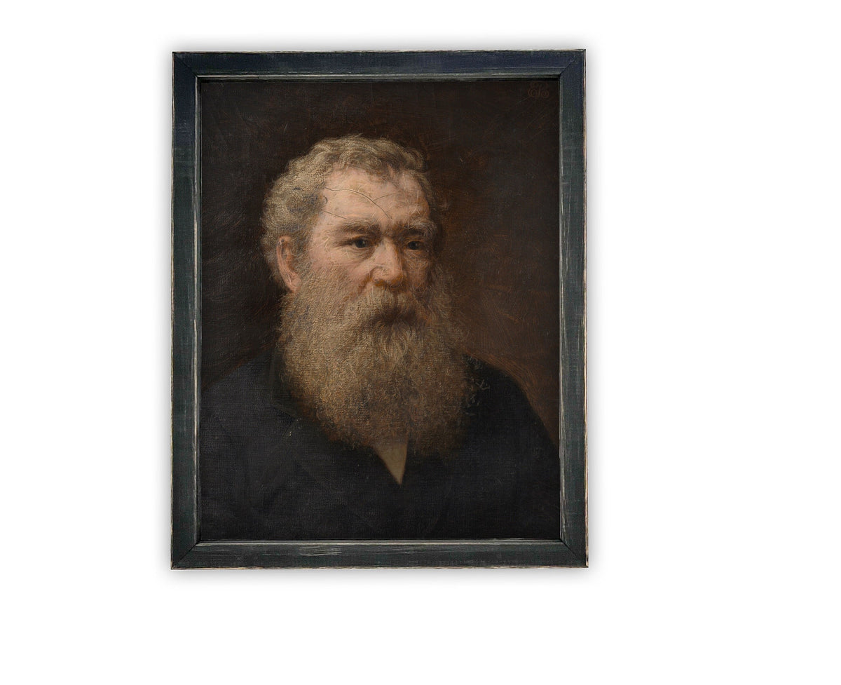 READY to SHIP 11x14 Vintage Framed Canvas Art // Framed Vintage Print // Vintage Portrait of a Man// Farmhouse print //#P-534