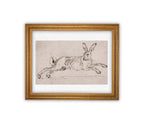 READY to SHIP 11x14 Vintage Framed Canvas Art #A-166