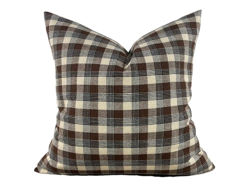 READY TO SHIP Designer "Hawthorne" Plaid Woven Pillow Cover