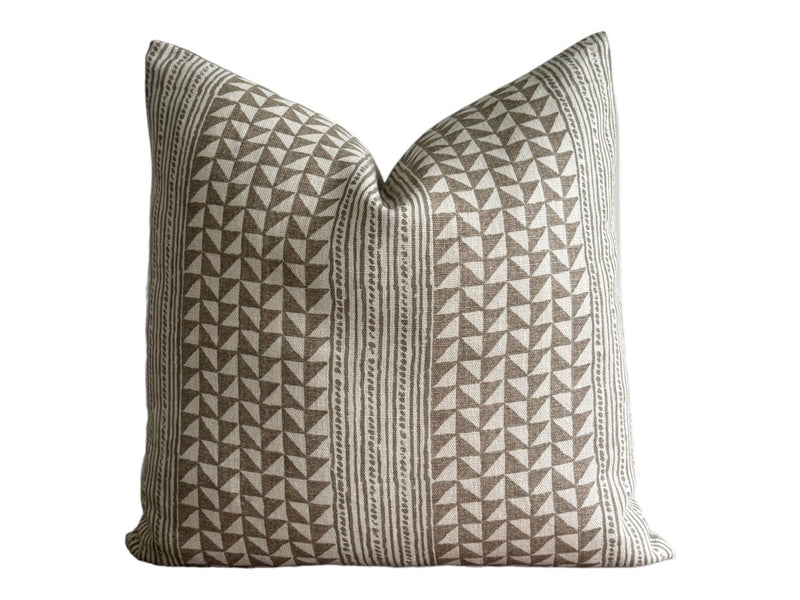 READY TO SHIP Carolina Irving Aegean Designer Pillows in String Linen Cloth