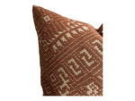 Woven Ikat OUTDOOR Pillow Cover in Terracotta Rust