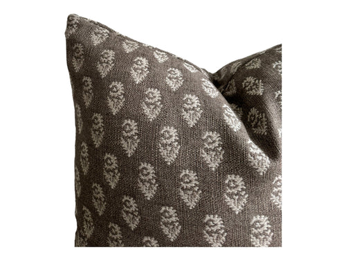 READY TO SHIP Peter Dunham Outdoor Pillow Cover // Rajmata in Taupe //Designer Outdoor Pillow// Neutral // Sunbrella Outdoor Pillow