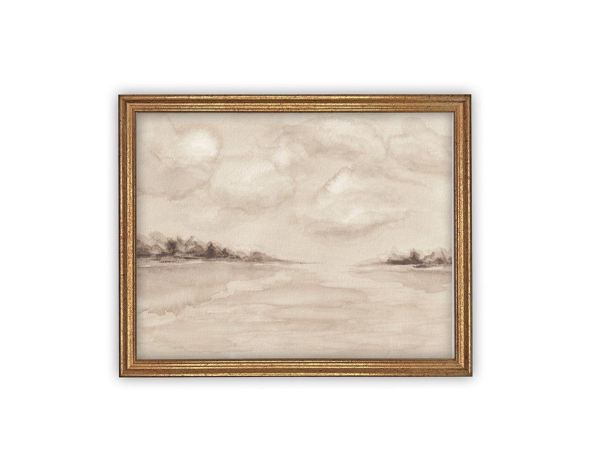 READY to SHIP 11X14 Vintage Framed Canvas Art #LAN-219