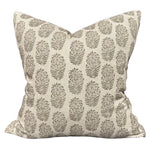 Designer "Florence" Samaya Natural olive mocha Pillow Cover