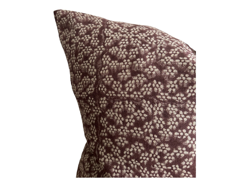 Designer Ditsy Pillow Cover in Berry