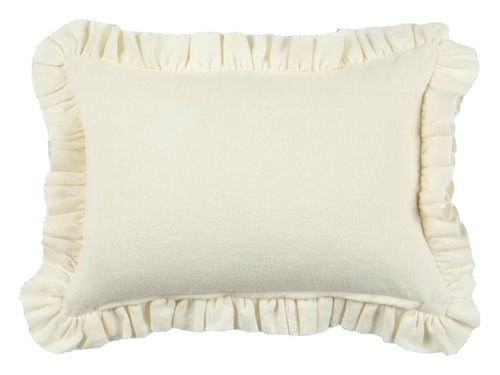 Designer Anika Solid Linen Pillow Cover in Cream