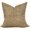 Designer "Auburn" Floral Pillow Cover // Brown Mustard Gold Pillow Cover