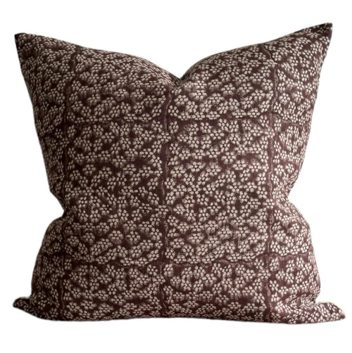 Designer Ditsy Pillow Cover in Berry