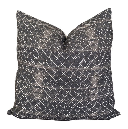 Designer Jennifer Shorto Cendre De Neige Charcoal Pillow Cover