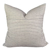 Black Slub Stripe Pillow Cover