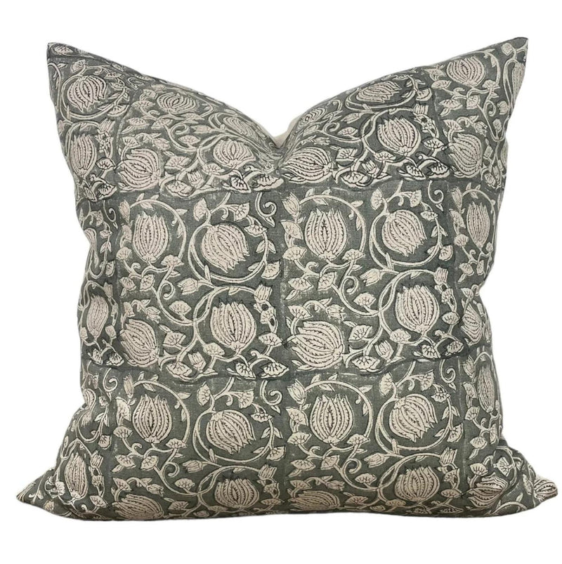 Designer Marina Block Print Pillow Cover