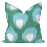 Peter Dunham OUTDOOR Pillow Cover Bukhara in Blue/Green