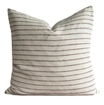 Brown Slub Stripe Pillow Cover