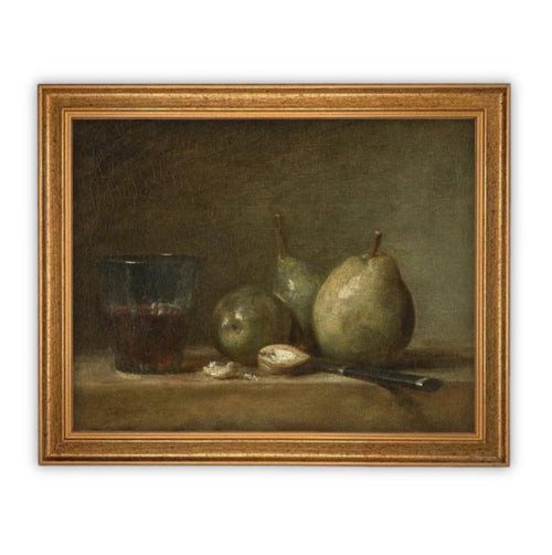 READY to SHIP 8x10 Vintage Framed Canvas Art // Vintage Fruit Painting // Still Life Kitchen Painting // Farmhouse print //#ST-606