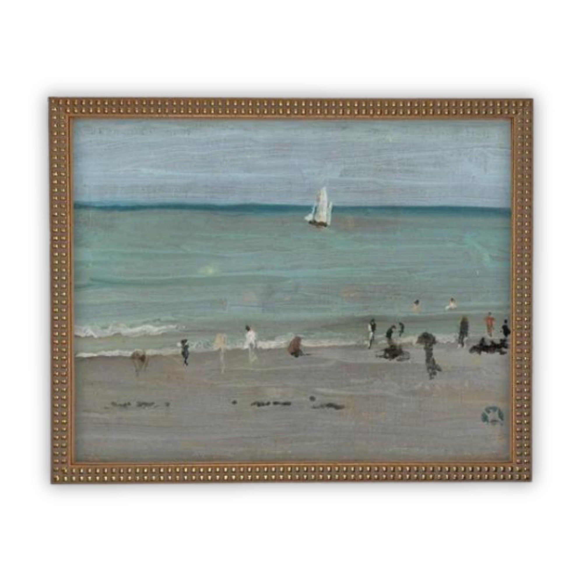 READY to SHIP 11x14 Framed Beach Canvas Art: Coastal Print Reproduction