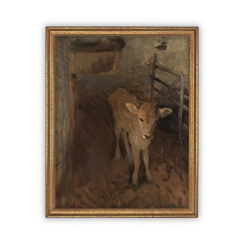 Vintage Framed Canvas Art #A-163