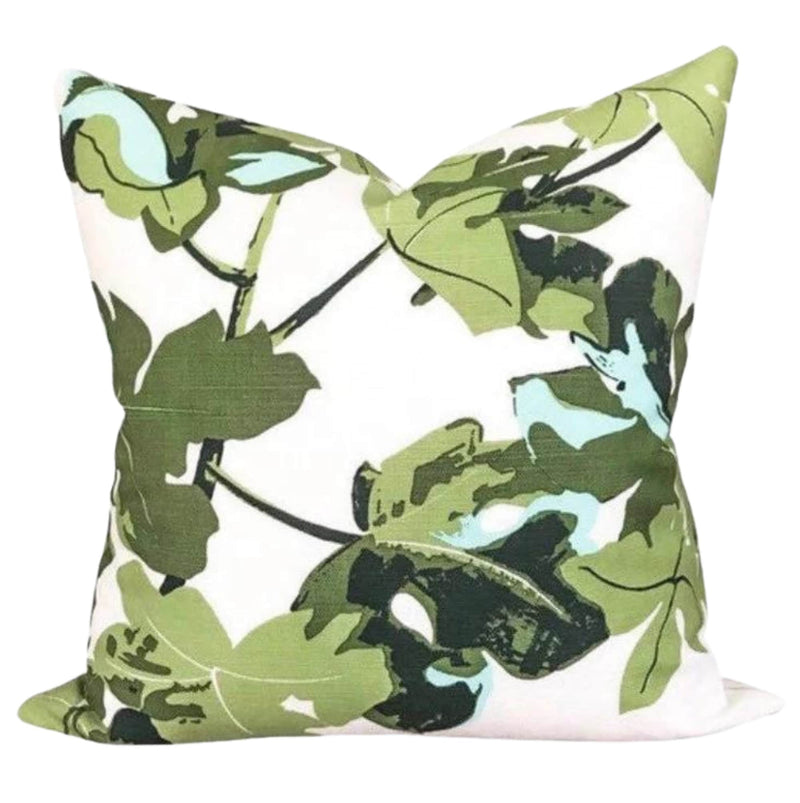 Peter Dunham OUTDOOR Pillow Cover Fig Leaf on White