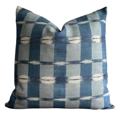 Indigo Ikat OUTDOOR Pillow Cover