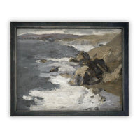 READY to SHIP 11x14 Vintage Seascape Canvas Print: Coastal Beach House Art