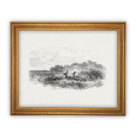 READY to SHIP 11X14 Vintage Framed Canvas Art #LAN-226