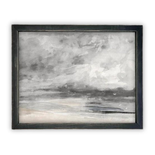 READY to SHIP 11x14 Vintage Framed Canvas Art // Framed Vintage Seascape Print // Moody Farmhouse Print //#COAS-126