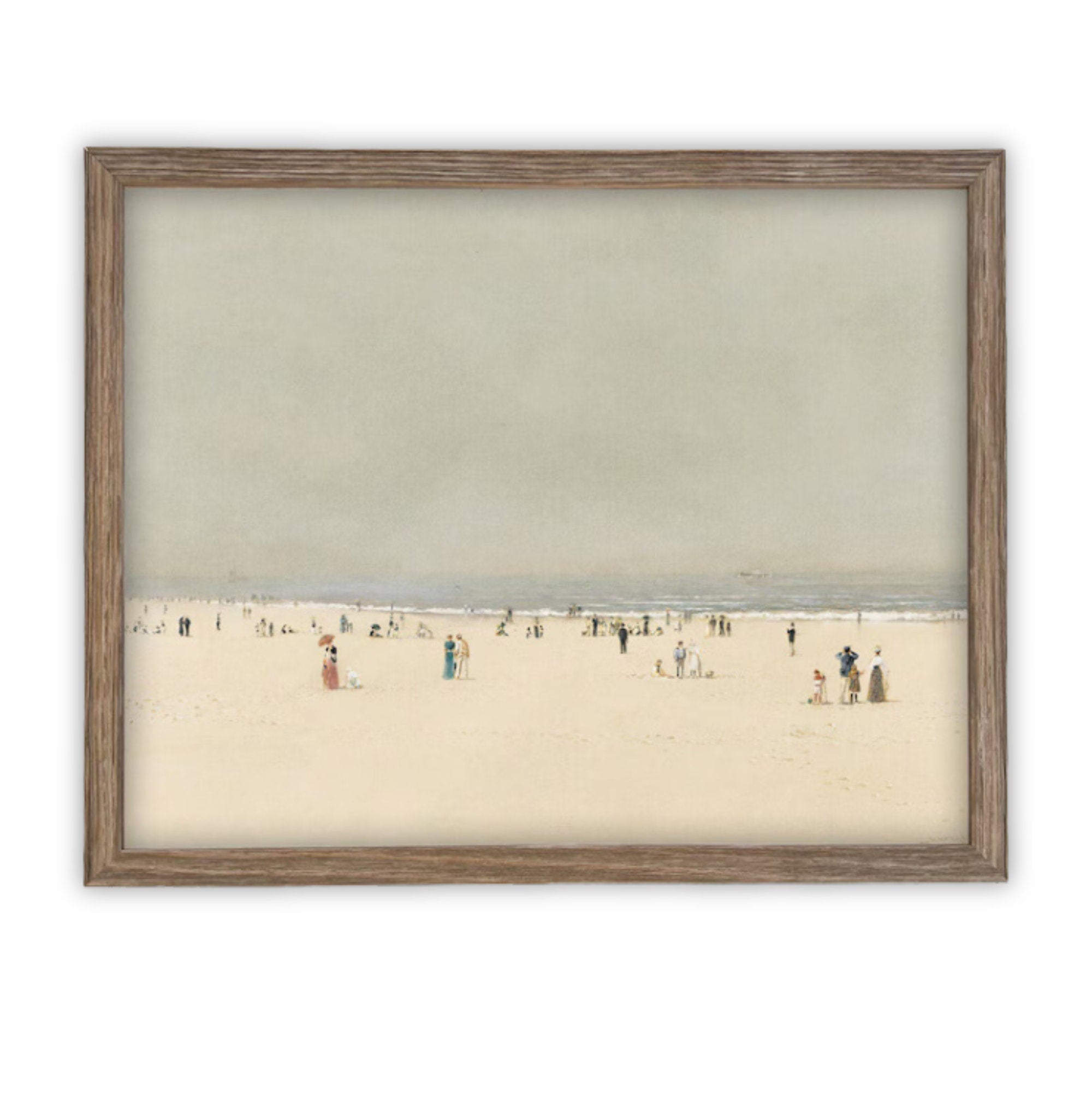 READY to SHIP 11X14 Vintage Framed Canvas Art // Vintage Framed Oil Painting // Coastal Beach Art // Beach House Print // #COAS-196