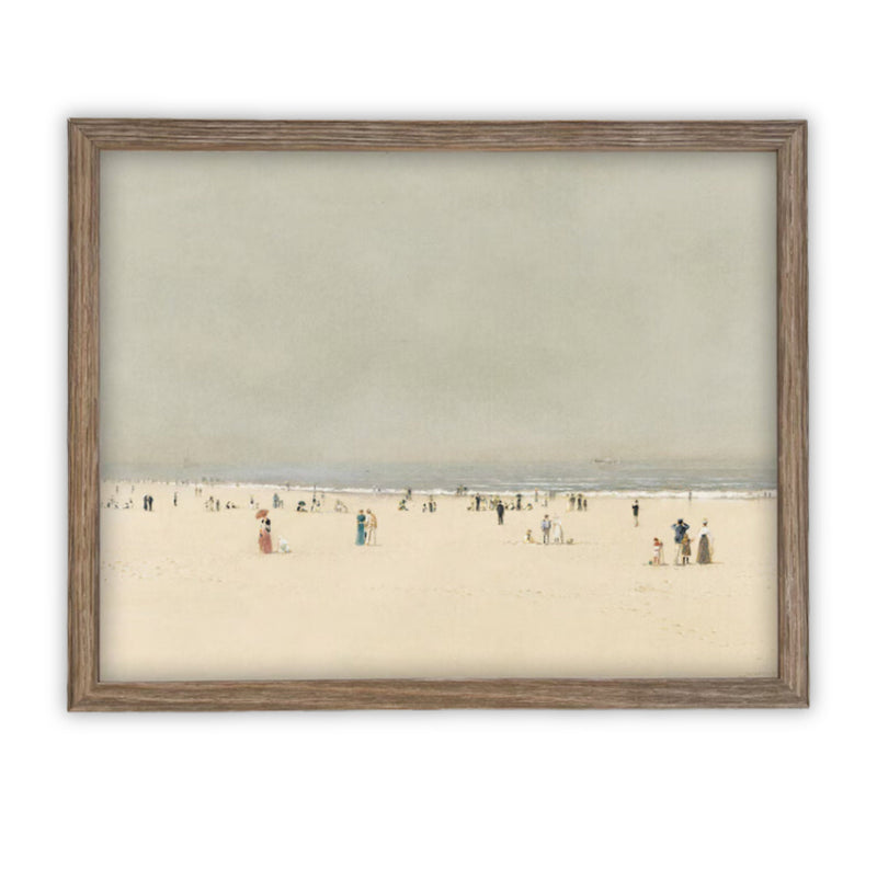 READY to SHIP 11X14 Vintage Framed Canvas Art // Vintage Framed Oil Painting // Coastal Beach Art // Beach House Print // #COAS-196