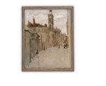 Vintage Framed Canvas Art // Framed Vintage Print // Vintage Painting // European City Landscape Art // Farmhouse print //#ARC-120