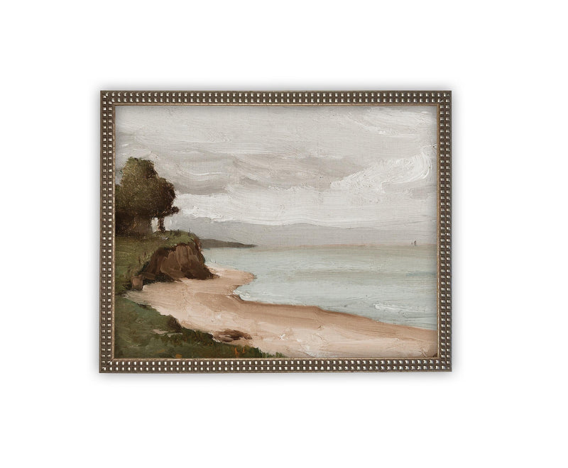 READY to SHIP 12x16 Coastal Beach Framed Canvas Art Print