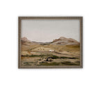 READY to SHIP 11X14 Vintage Framed Canvas Art // Framed Vintage Print // Vintage Painting // Landscape //Farmhouse print //#LAN-235