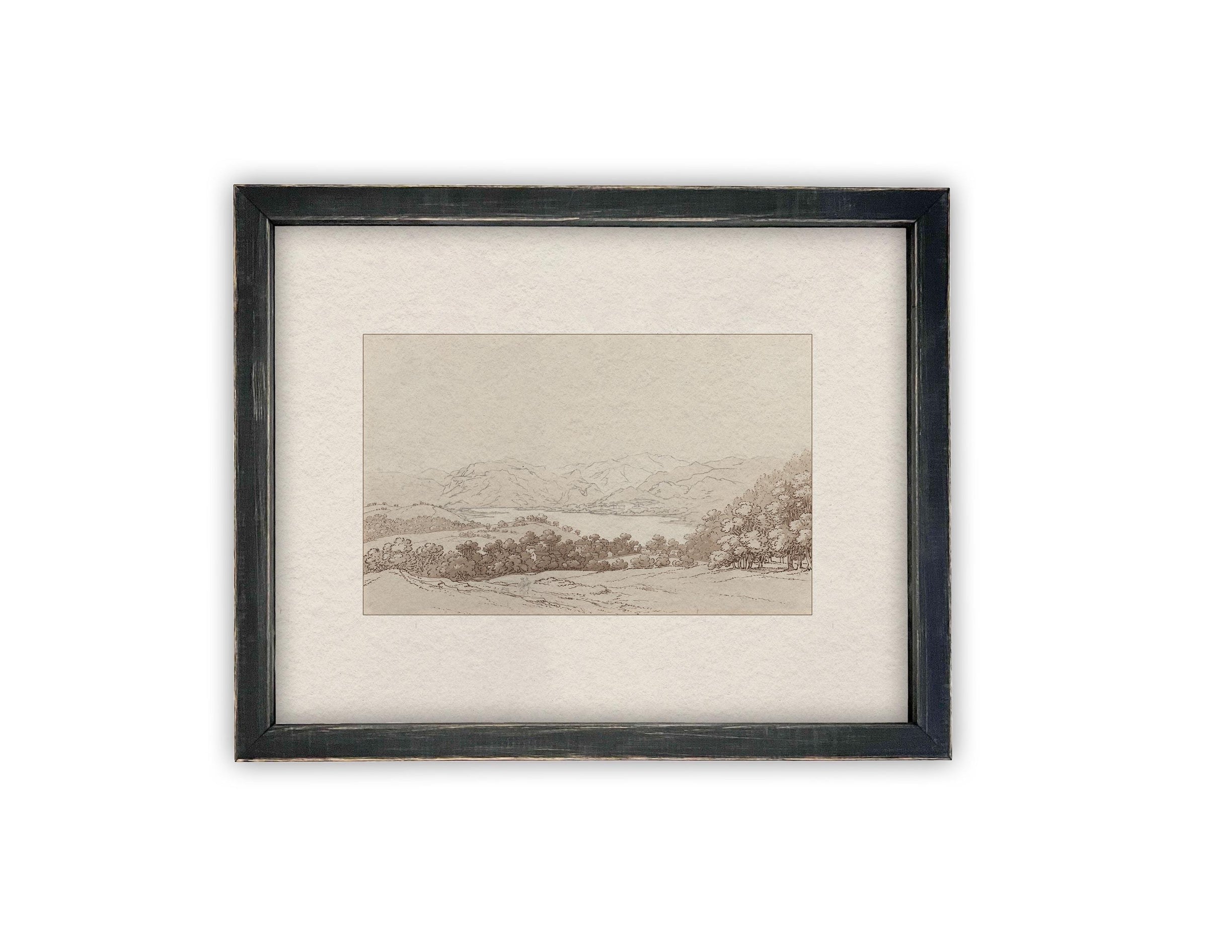 READY to SHIP 24x36 Framed Canvas Print: Country Landscape Art