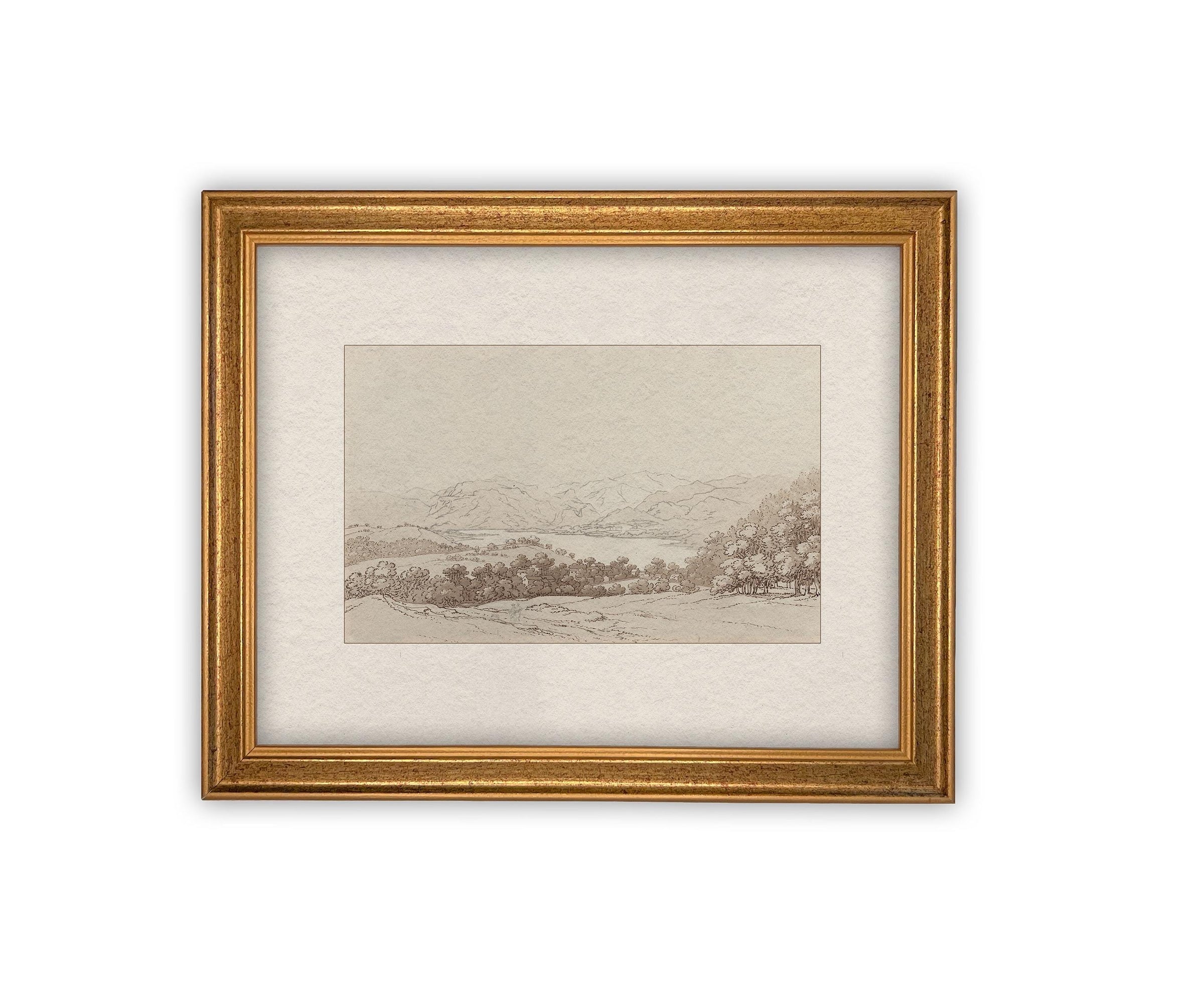 READY to SHIP 24x36 Framed Canvas Print: Country Landscape Art