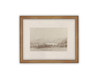 READY to SHIP 24x36 Framed Canvas Print: Country Landscape Art