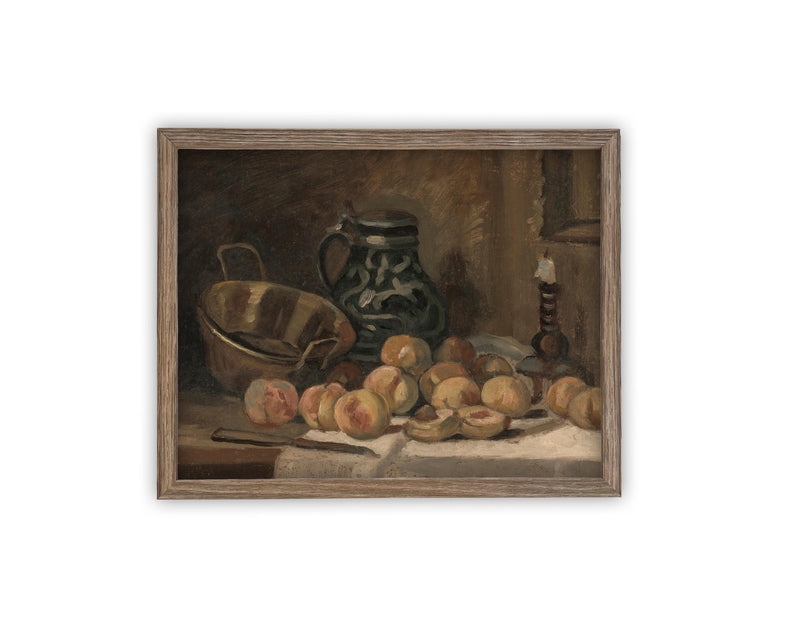 READY to SHIP 11x14 Vintage Framed Canvas Art // Vintage Painting // Vintage Kitchen Still Life // Farmhouse print //#ST-631