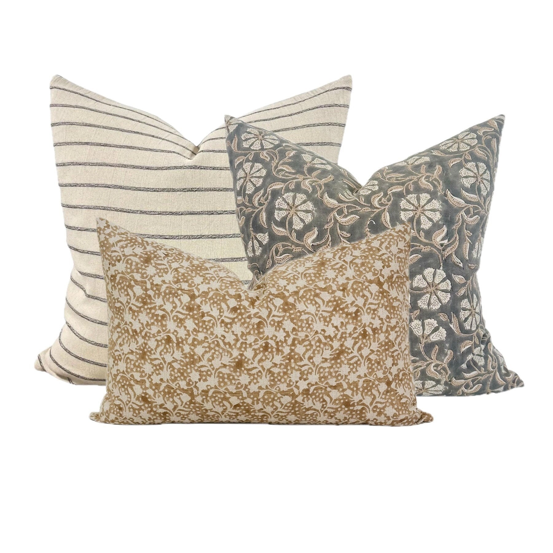Linen + Cloth Curated Pillow Collection #1 // Torrance, Arlington, Corvallis Pillows // Designer Pillow Combos // Neutral Pillow Set