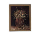 READY to SHIP 11x14 Vintage Framed Canvas Art // Vintage Painting // Floral Still Life Print // Botanical print //#BOT-151