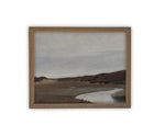 Vintage Framed Canvas Art // Framed Vintage Print // Vintage Painting // Neutral Landscape Art// Farmhouse print //#LAN-238