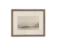 READY to SHIP 24x36 Framed Canvas Print: Country Landscape Art